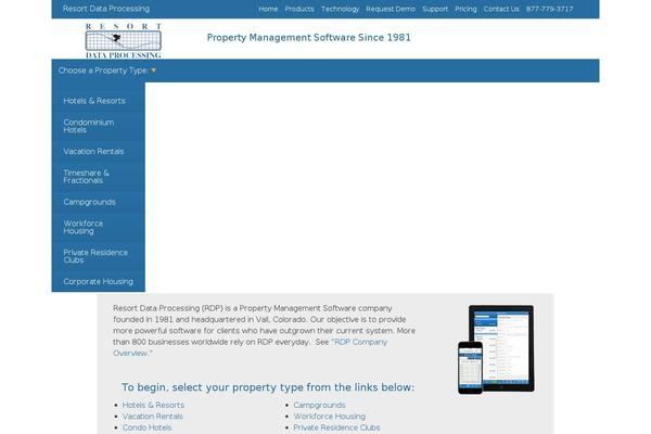 resortdata.com site used Staxx