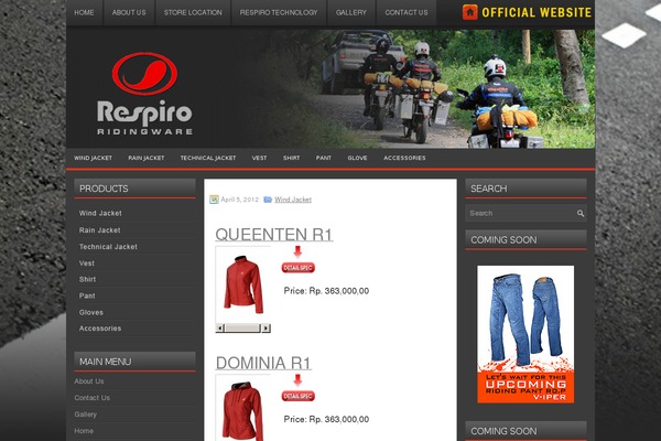 respiro-ridingware.com site used Jupiter_3.9.3