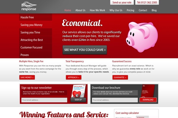 Response theme site design template sample