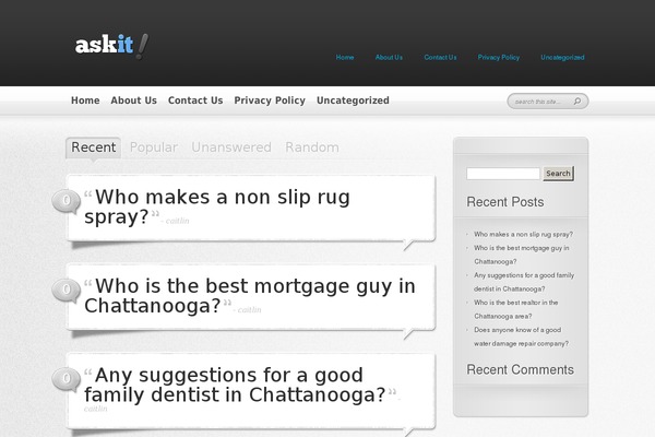 AskIt theme site design template sample