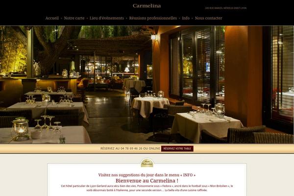 restaurant-carmelina-lyon.com site used Elegantia Theme