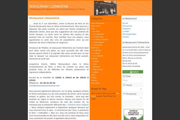 restaurantclementine.com site used ShinRa of the Sun