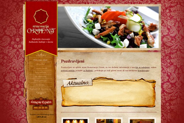Orient theme site design template sample