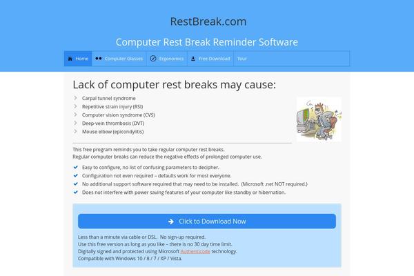 restbreak.com site used OneColumn