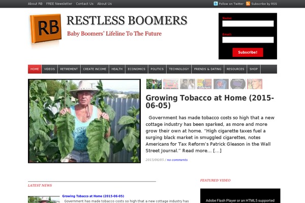 Daily Headlines theme site design template sample