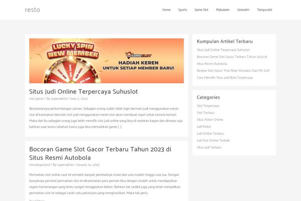 Zita theme site design template sample