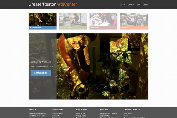 restonarts.org site used Gracetheme