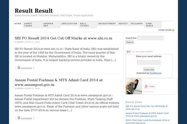 Thesis 1.8.5 theme site design template sample