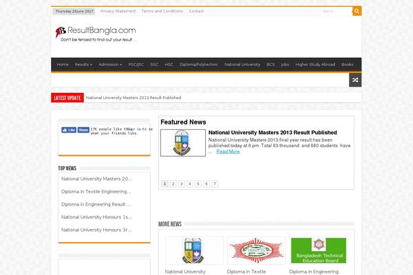 resultbangla.com site used Simple-news