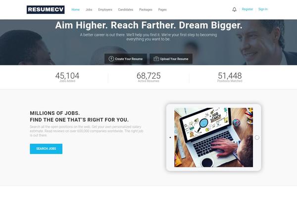 Site using Wp-jobsearch plugin