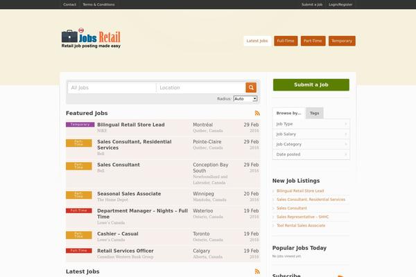 Jobroller theme site design template sample