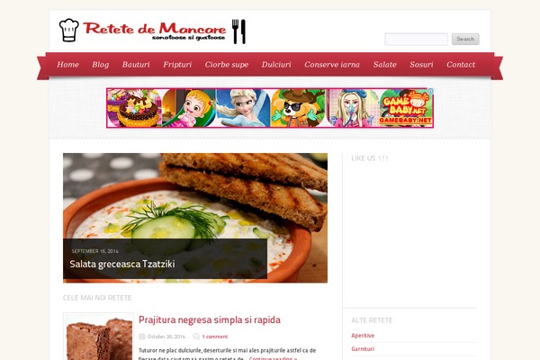 Cookery Lite theme site design template sample