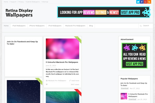 retina-display-wallpapers.com site used Wp-accord