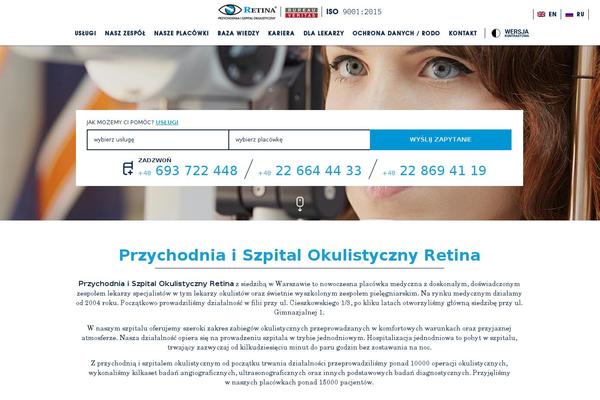 Retina theme site design template sample