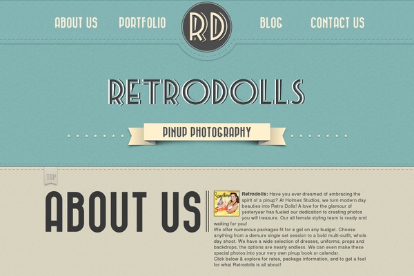 Retro theme site design template sample