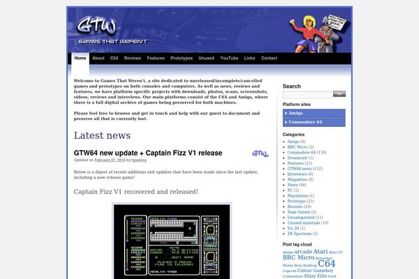 retrogaming64.com site used Gtw