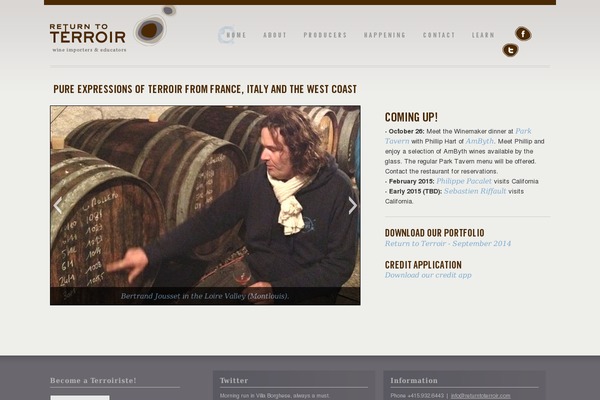 terroir theme websites examples