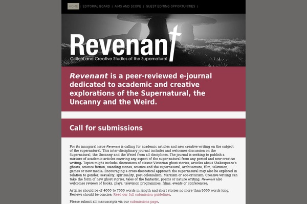 revenantjournal.com site used Revenant