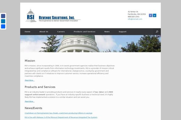 Vantage theme site design template sample