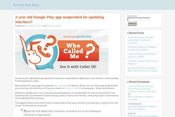 reversedatablog.com site used Reverseaustralia
