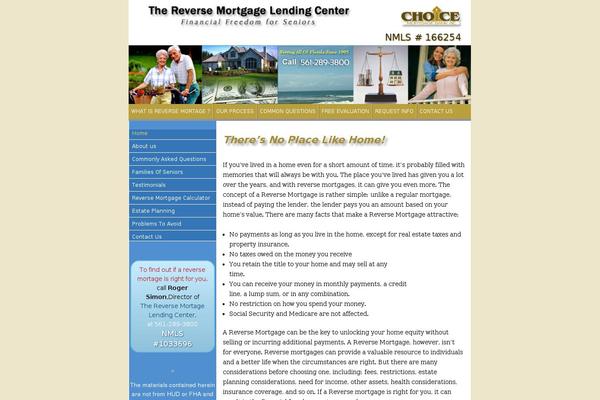 reversemortgagecenterofflorida.org site used Mortgage