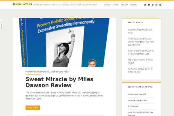 reviewchop.com site used Ignite