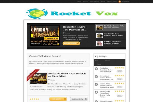 Proreview theme site design template sample