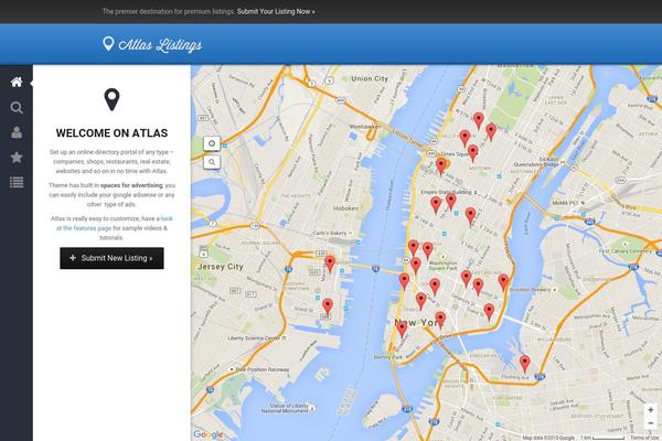 Atlas theme site design template sample