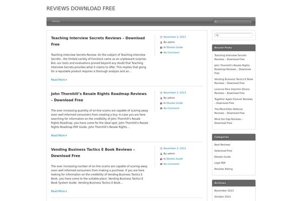 reviewsdownloadfree.com site used Silverclean Lite