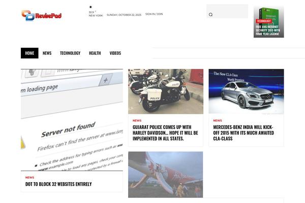 Newspaper theme site design template sample