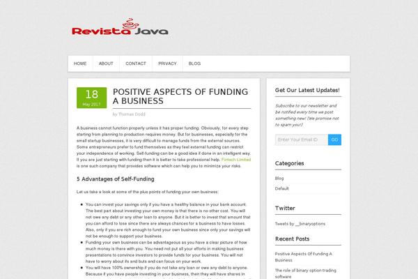 Contango theme site design template sample