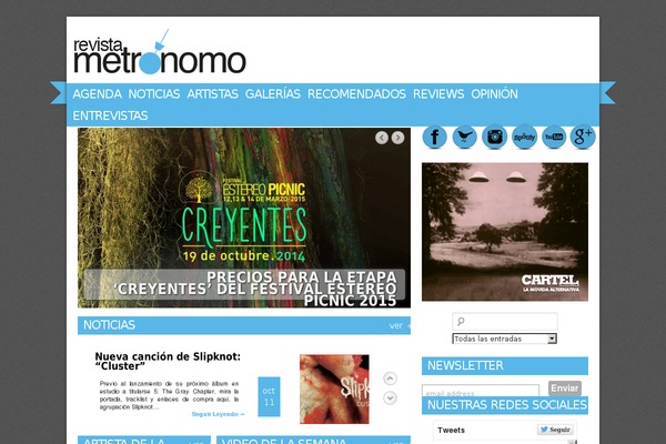 revistametronomo.com site used Newscard-pro