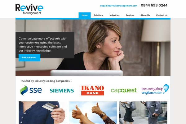 Revive theme site design template sample