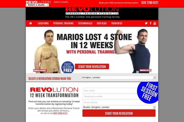 Revolution theme site design template sample