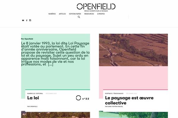 revue-openfield.net site used Openfield