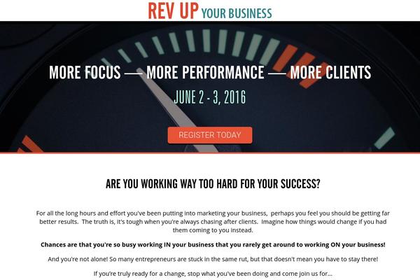 Vantage theme site design template sample