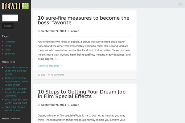 Hudson theme site design template sample