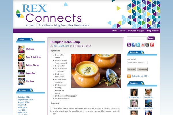 rexhealthblog.com site used Twentyten-child
