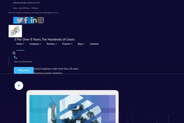 Engitech theme site design template sample
