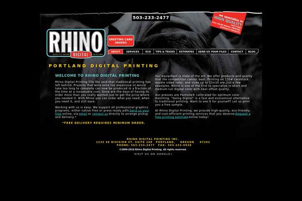 Rhino theme site design template sample
