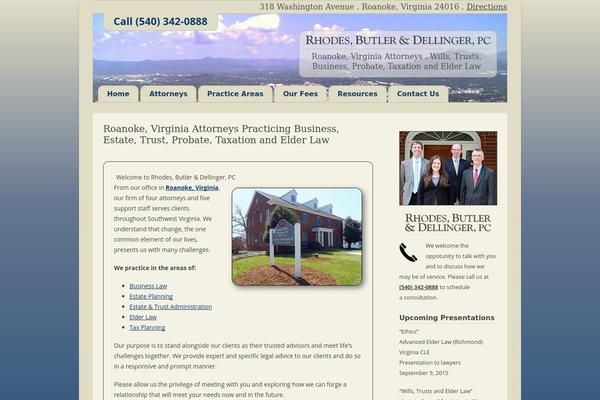 rhodesbutler.com site used Twentytwelve-child