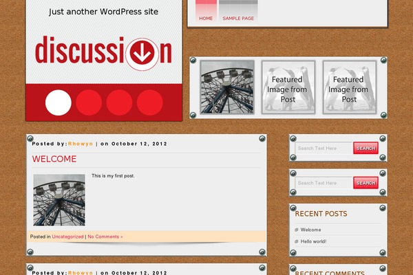 Discussion theme site design template sample