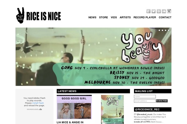 Site using Flex-slider plugin