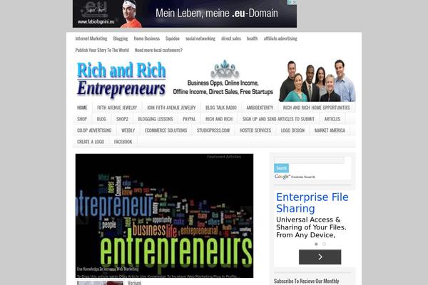 Lifestyle theme site design template sample