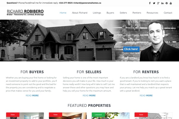 WP Residence theme site design template sample