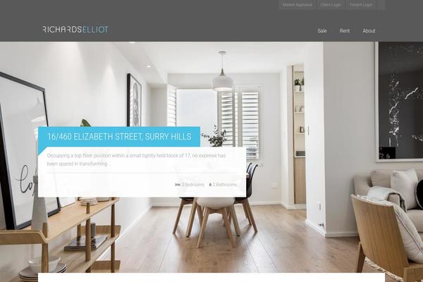 Realty theme site design template sample