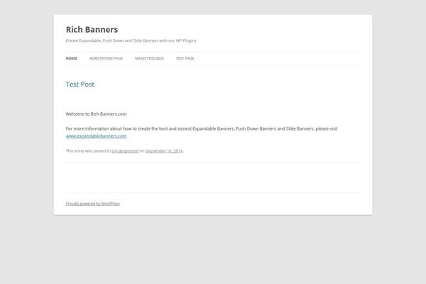 Site using Expandablebanners plugin
