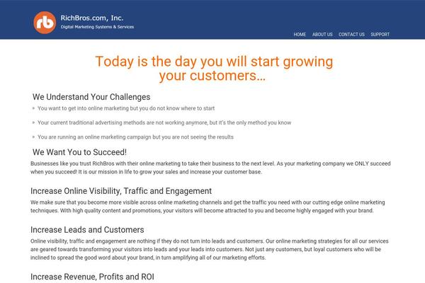 Rise theme site design template sample