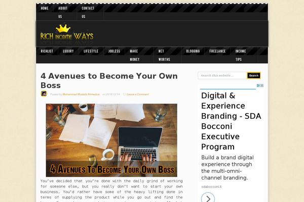 Focus theme site design template sample