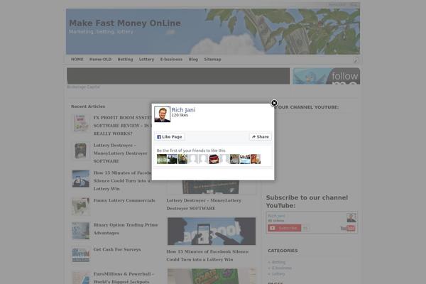 Site using Facebook Page Promoter Lightbox plugin